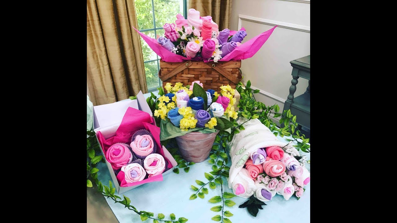 How to make DIY baby onesie and sock bouquets