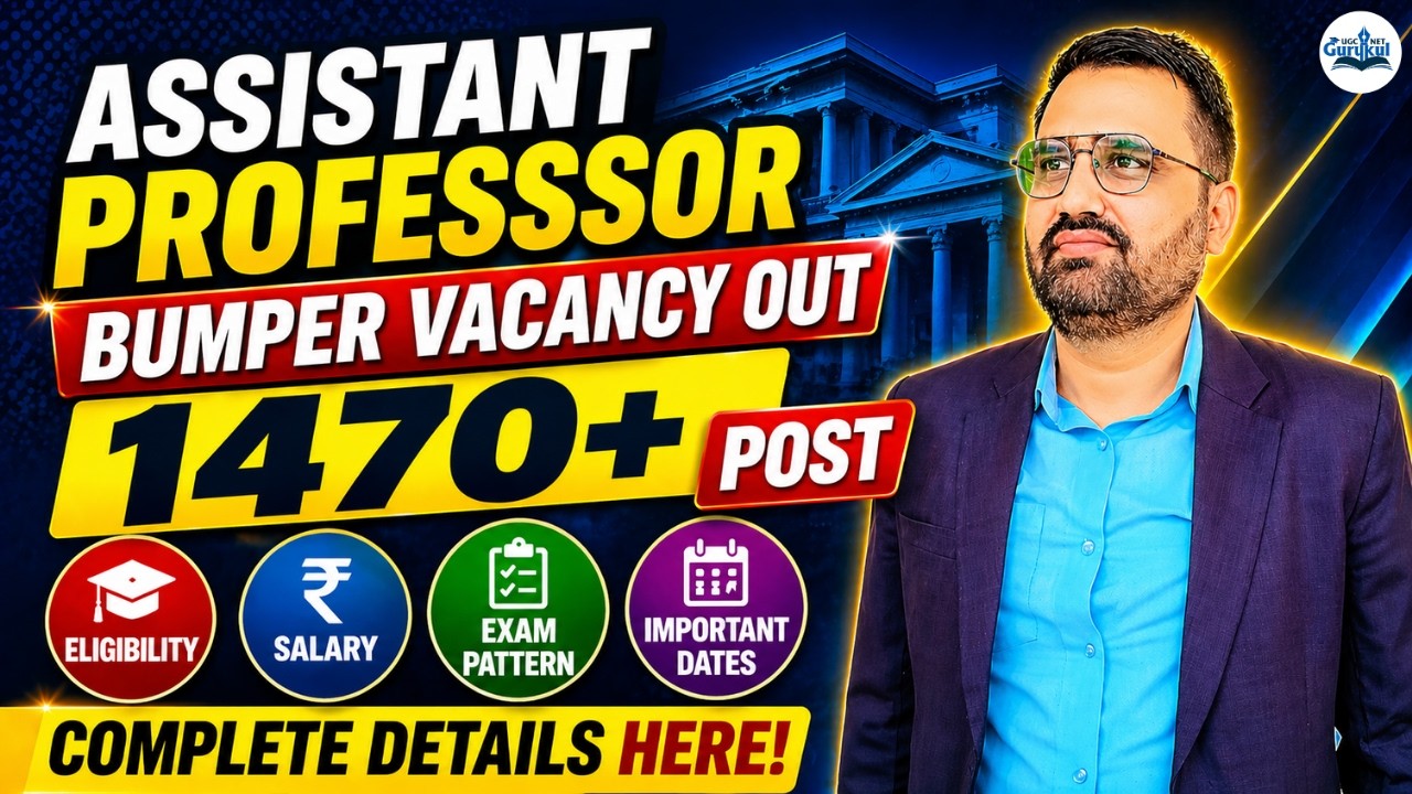 Assistant Professor Vacancy 2026 🔥 1470+ Posts | Eligibility, Salary, Exam Pattern & Dates