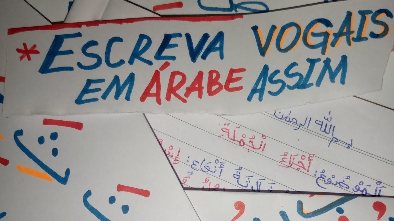 COMO INSERIR HARAKÁT NAS LETRAS (ALFABETO ÁRABE) VOGAIS EM ÁRABE, Escrita Manual em Árabe