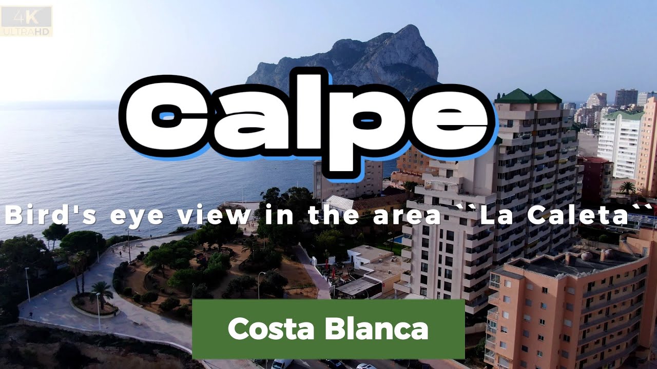 Calpe Spain - Costa Blanca - Bird's eye view in the area ``La Caleta``