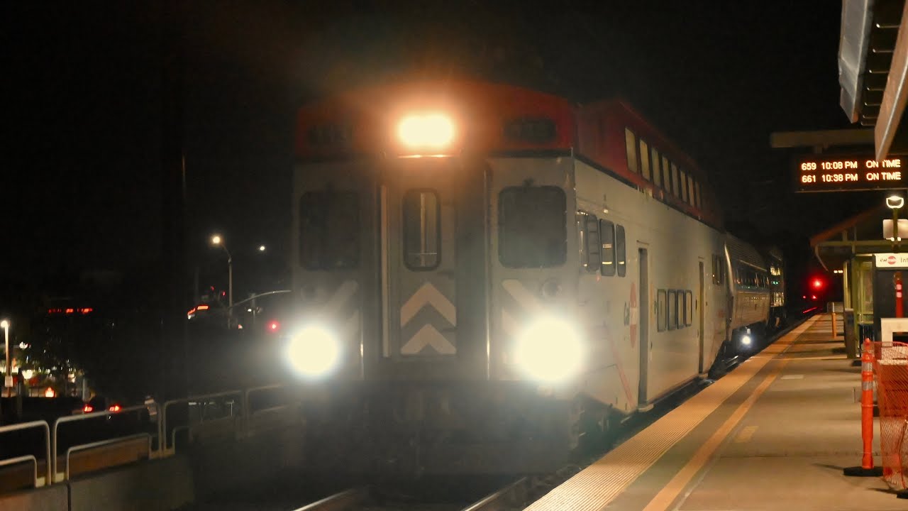 Rare Move! Caltrain Track Geometry Train w/FRA Inspection Car