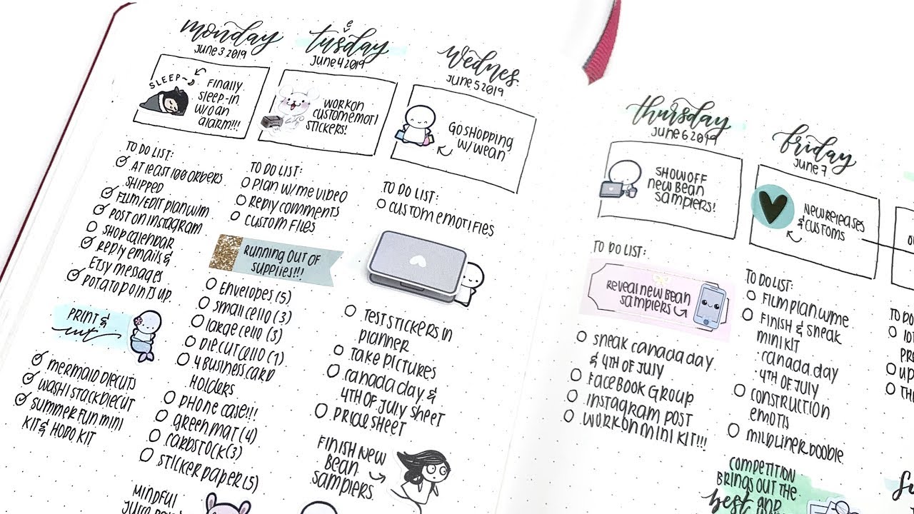 Bullet Journal Plan With Me: Vertical Layout for a Busy Week!