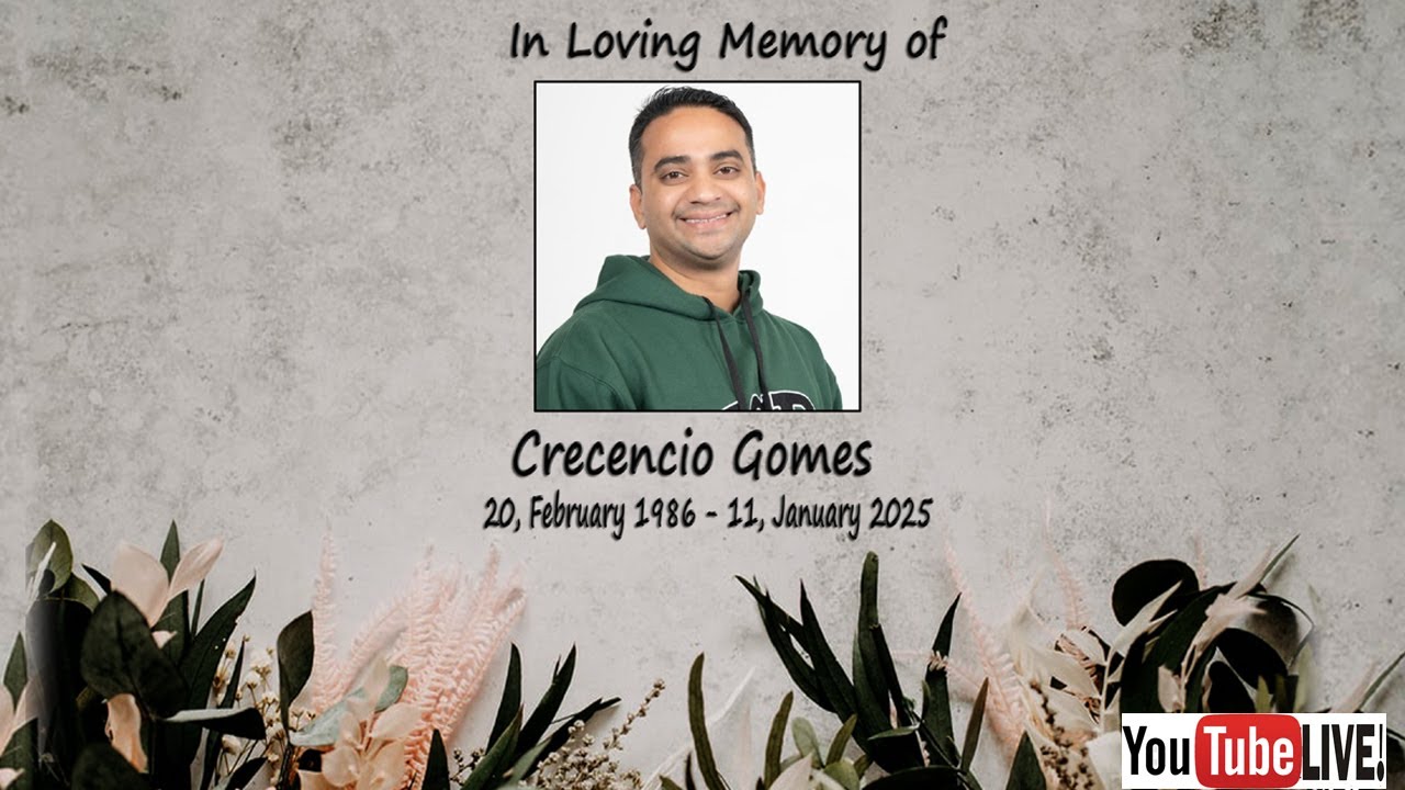 Live Streaming of Funeral Service of Crecencio Gomes.
