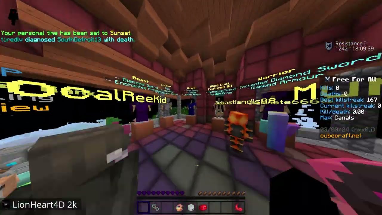 Cubecraft FFA Gameplay with voice :o