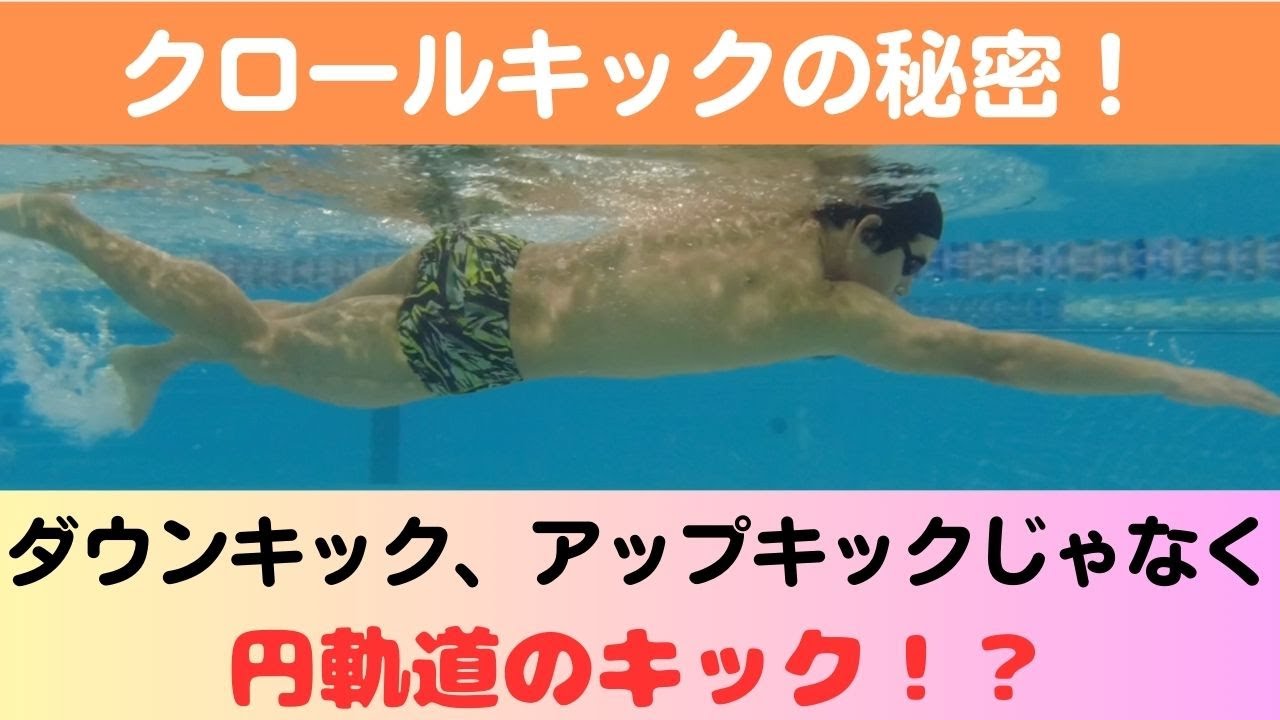 【クロールキックの秘密！】円軌道でキックする事で楽だけど進むクロールを習得する！