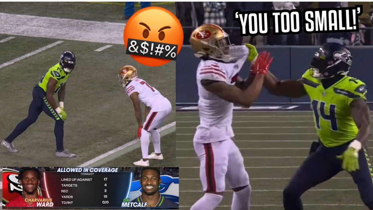 DK Metcalf Vs Charvarius Ward GOT HEATED! 🤬 (WR Vs CB) 49ers Vs Seahawks 2022 NFL highlights