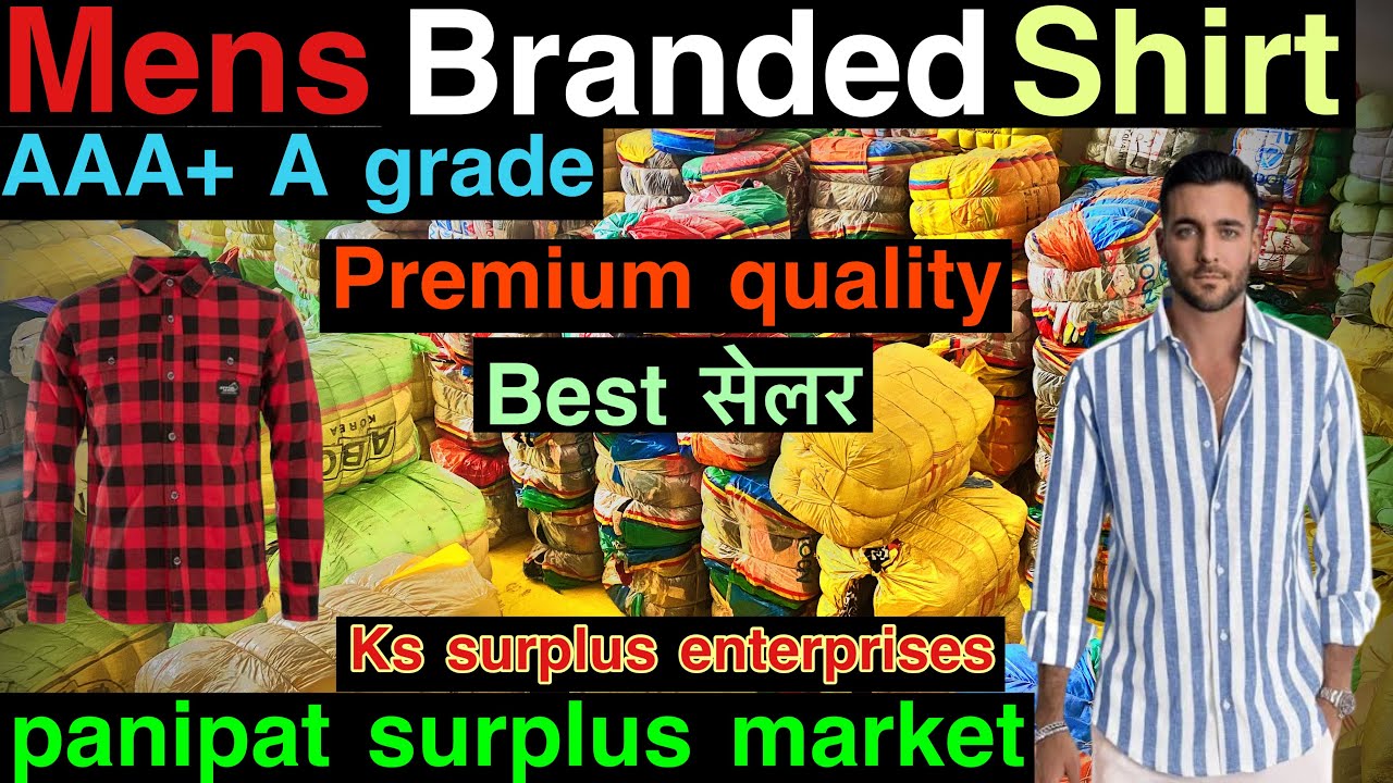 Mens Branded Shirts | Premium Quality | किलो के भाव कपड़े पानीपत में | Export Surplus Clothes market