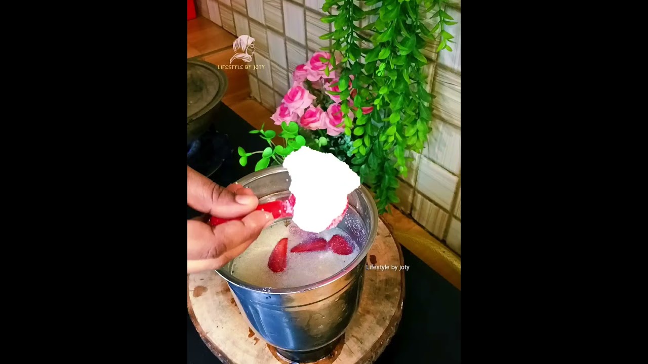 স্ট্রোবেরি মিল্ক সেখ রেসিপি।।