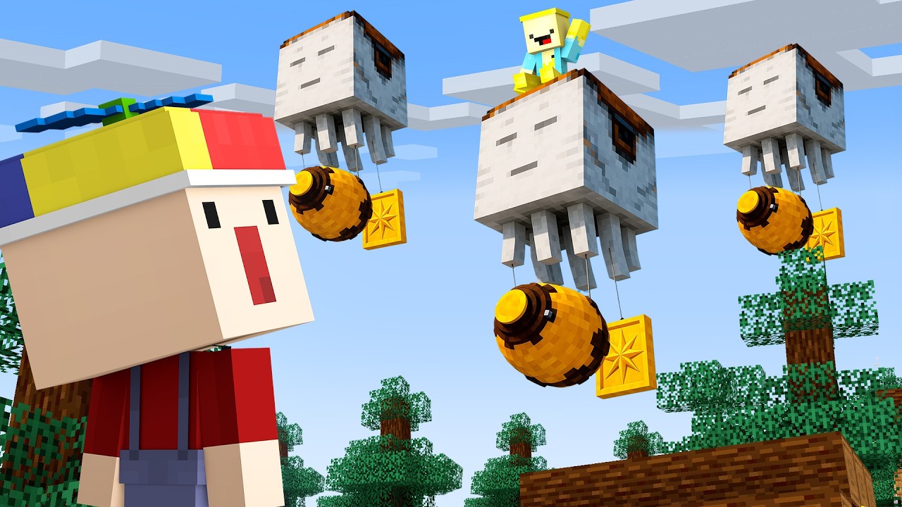 J’ai Utilisé les HAPPY GHAST de Minecraft pour DÉTRUIRE le Monde de mon POTE !