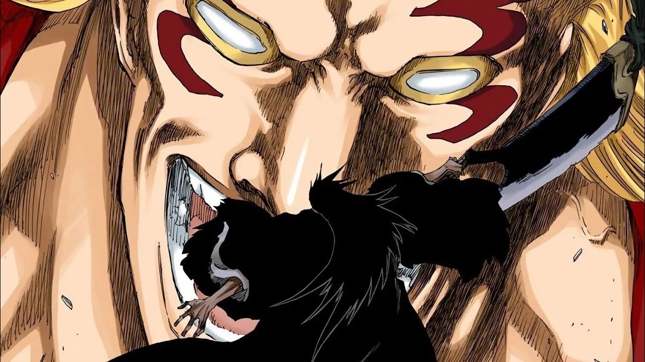 Kenpachi Zaraki against Gerard Valkyrie (Manga). [SFX]