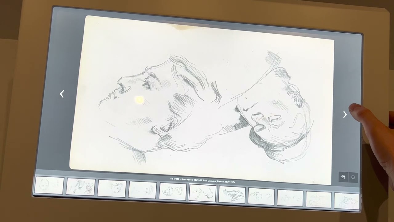 Flipping Through Cezanne's Digital Sketchbook at the Art Institute of Chicago (What a Chad Dad!)