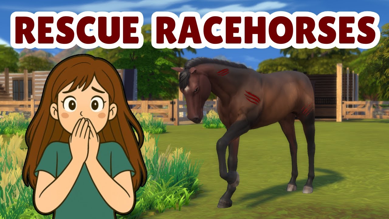 СПАСЕНИЕ БРОШЕННЫХ СКАКОВЫХ ЛОШАДЕЙ С АУКЦИОНА | The Sims 4 Horse Ranch