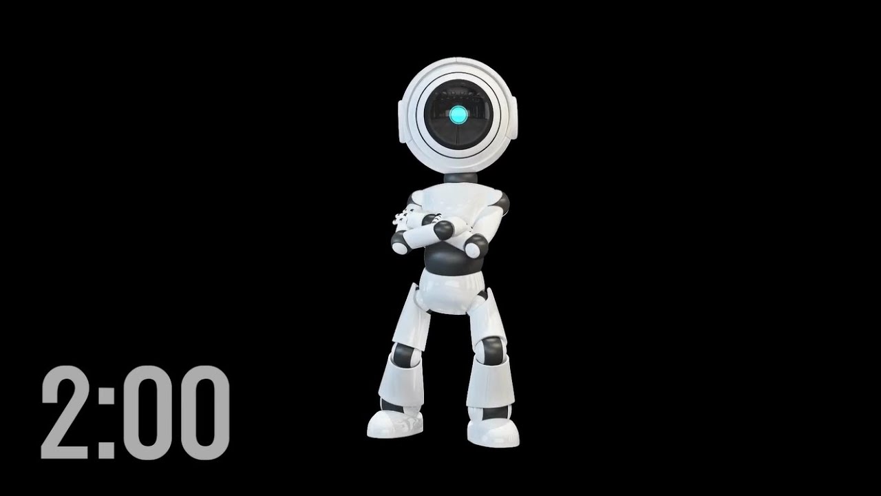 2 Minute Countdown Timer (with Music) | Robot Dance