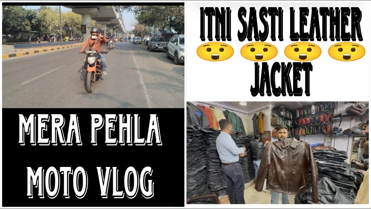 Mera Pehla Moto Vlog😎|| Itni Sasti Leather Jackets 🧥 