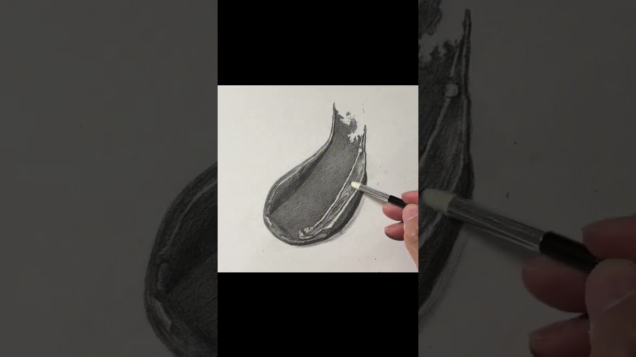 Drawing RED Paint with a BLACK Pencil 🎨✏️