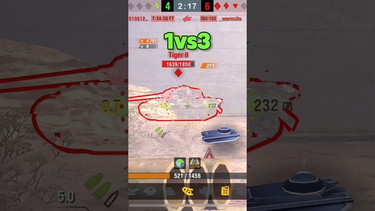 Progetto 46 | 5 Kills, 1vs3 & 6555 DMG | #worldoftanksblitz #wotblitz #shorts #танки