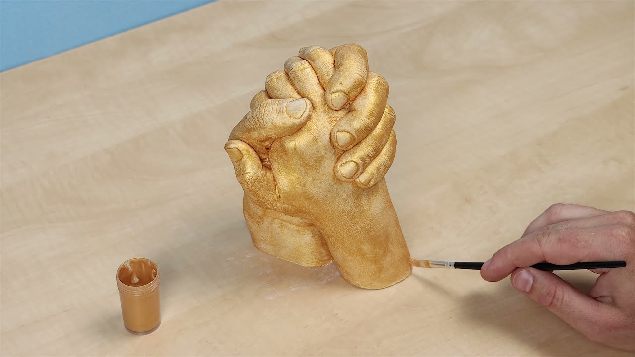 Chuckle Holding Hands 3D Keepsake Mould Casting Kit Tutorial