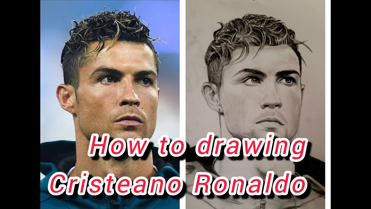 Drawing  Cristeano ronaldo king football