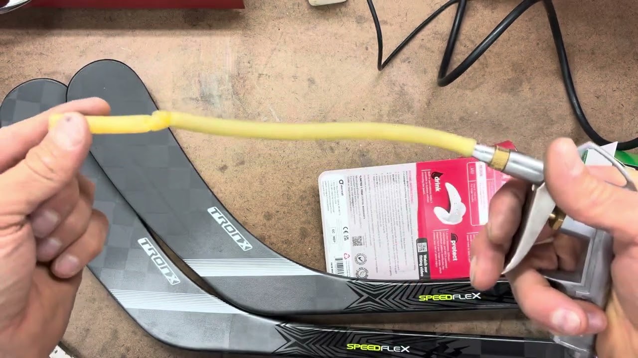 Hockey stick carbon fiber repair idea 