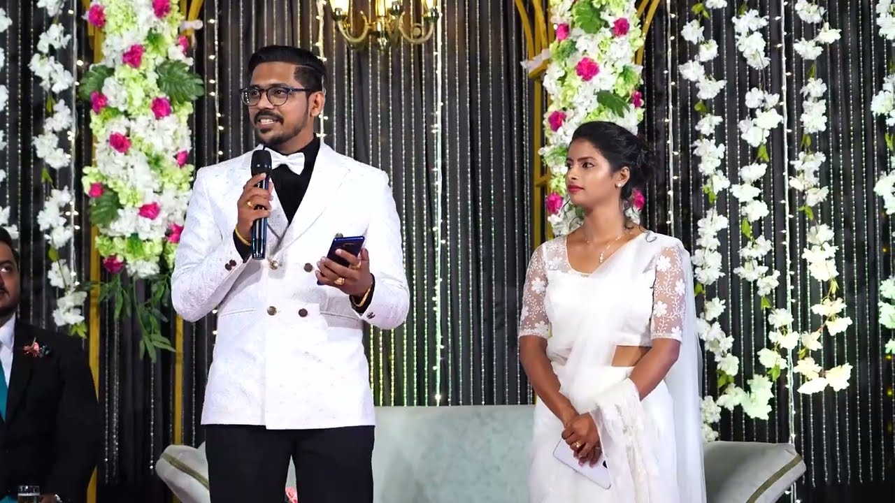 Reply to Toast by Groom and Bride , Indian Christian wedding of Roel Dsouza and Glain Figreda