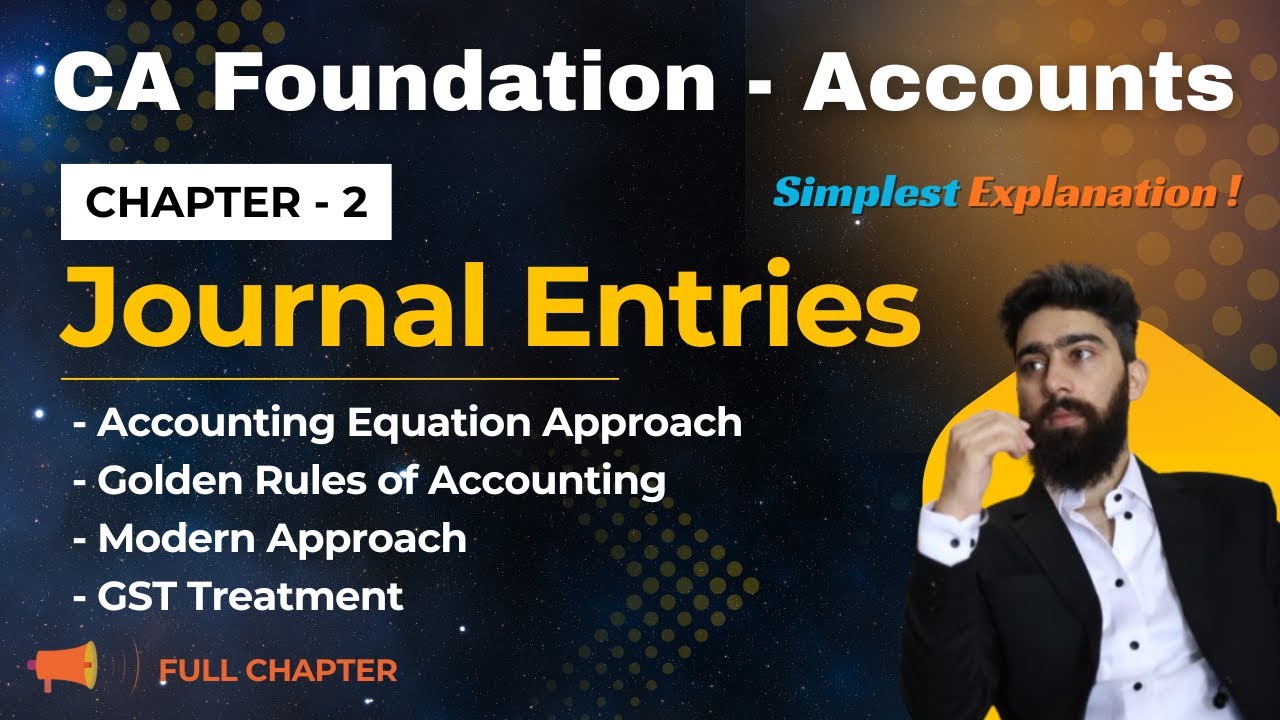 CH 2 | Unit 1 - Journal Entries (Full Chapter) | CA Foundation Accounts - Jan'26 | CA Tushar Kalra