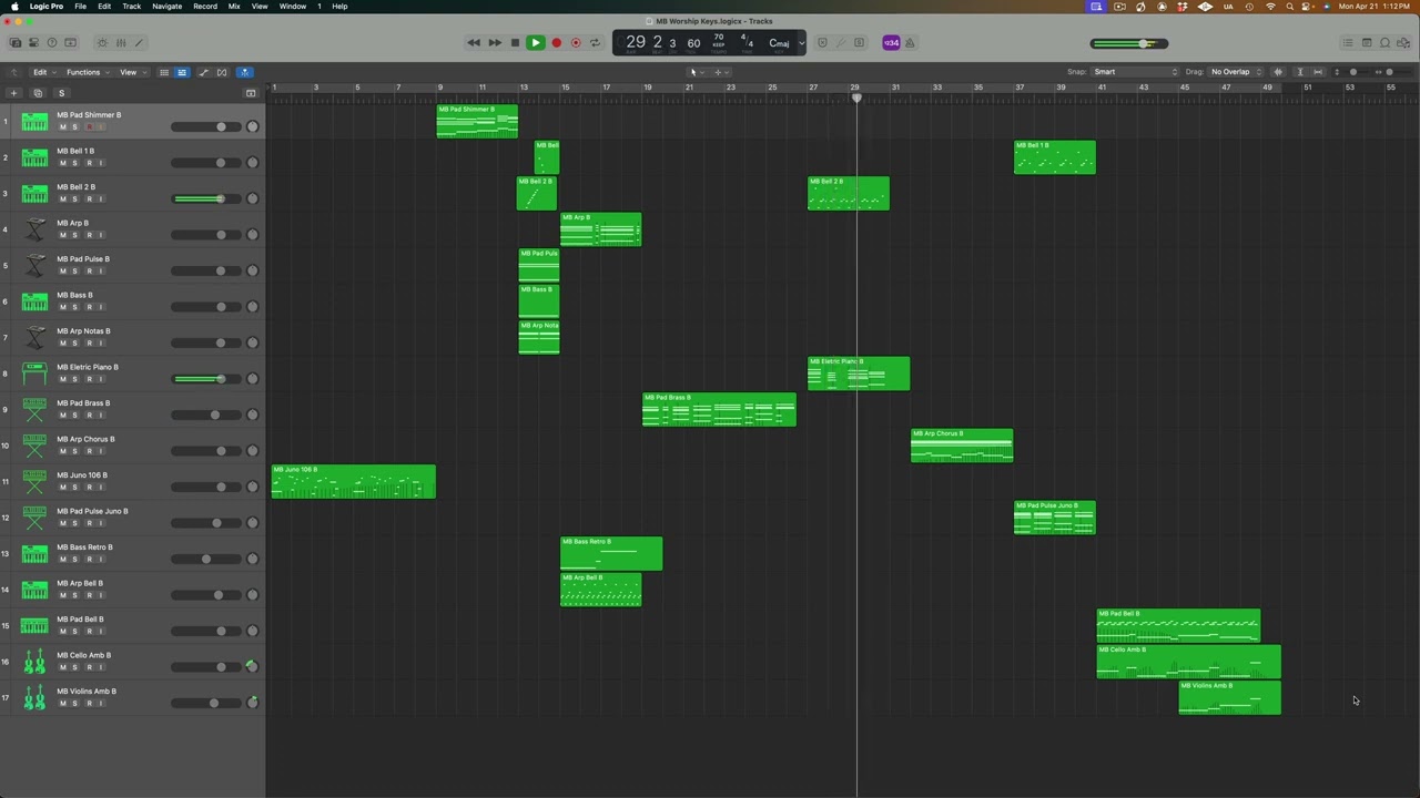 MB Worship Keys for Logic Pro / MainStage