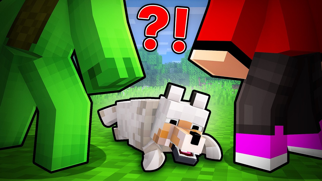 JJ and Mikey ADOPTED a SAD WOLF? (Maizen Animation)