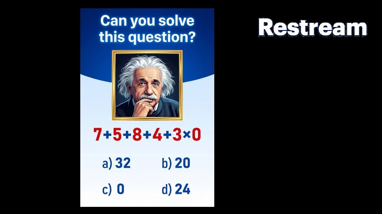 Only Genius Minds Can Solve This!🔥🔥🔥Live Maths Puzzle Game Challenge.