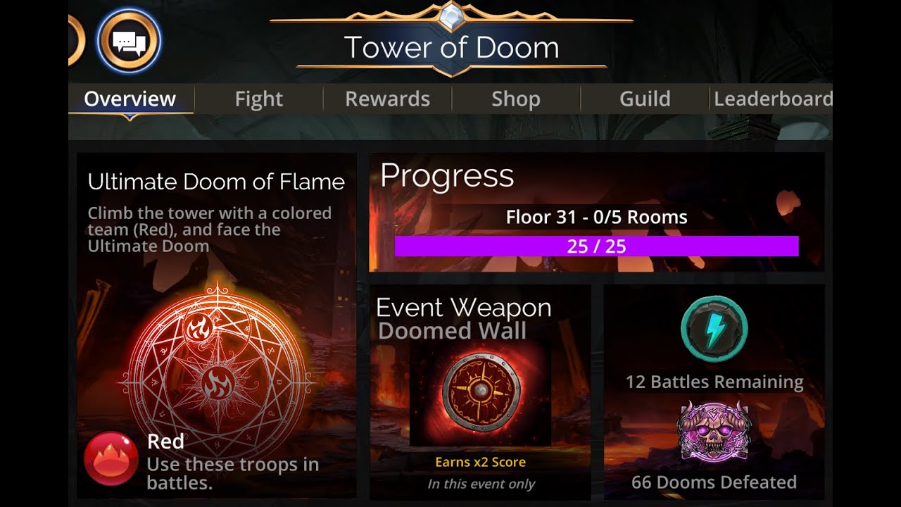 Gems of War: Tower of Doom - Red / Doomed Wall