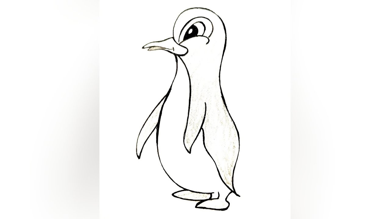 Simple Penguin 🐧 drawing/easy step by step drawing 