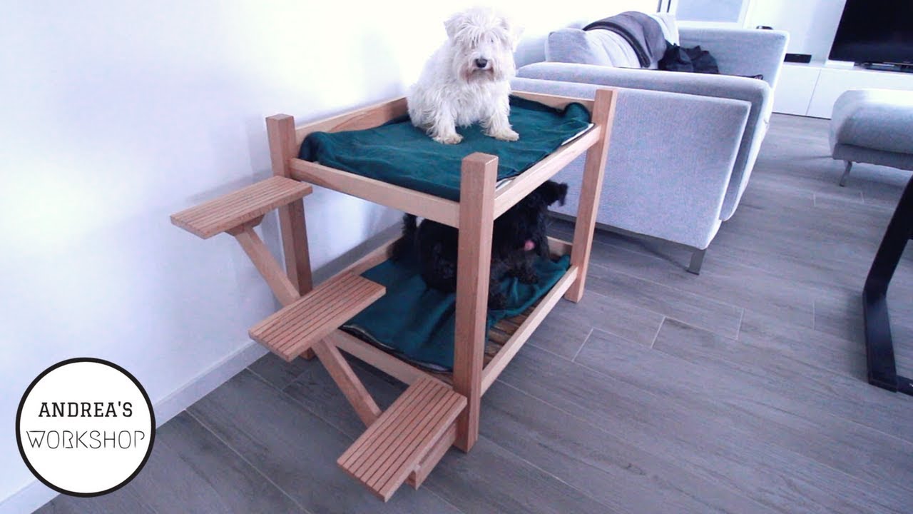 Dog Bunk Bed with Floating Stairs - DIY