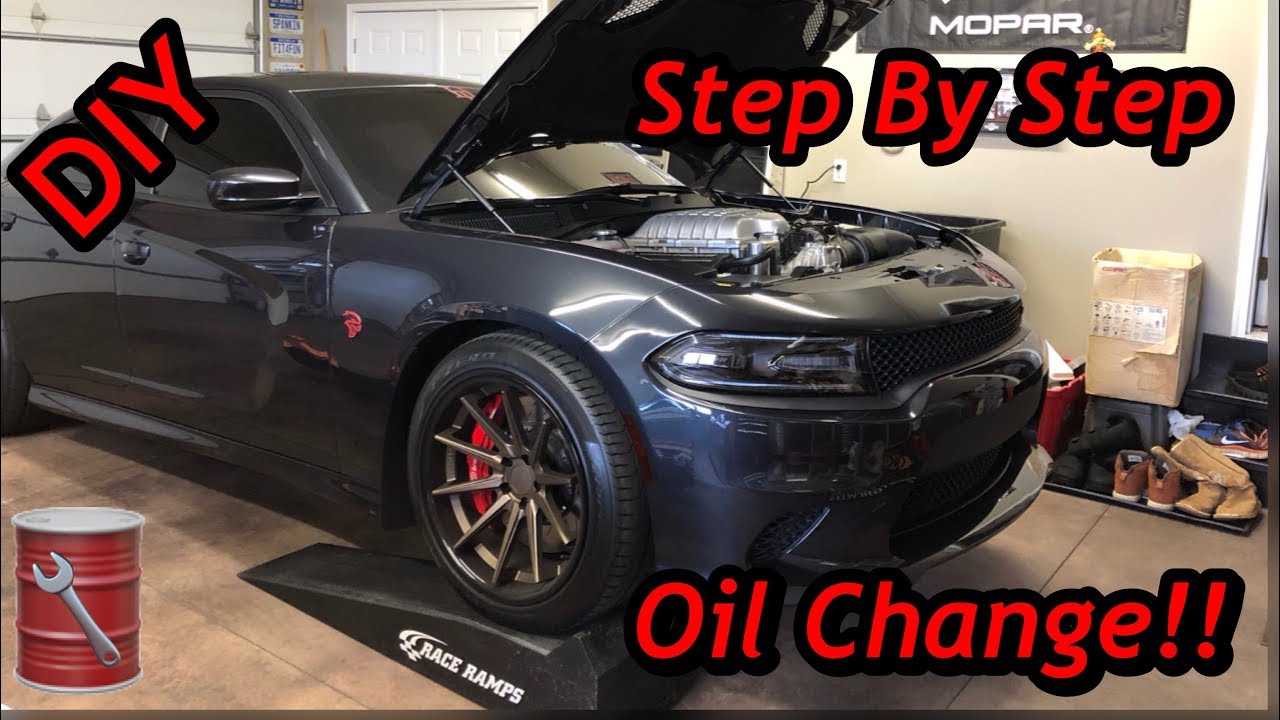 DODGE CHARGER SRT HELLCAT OIL CHANGE | HOW TO