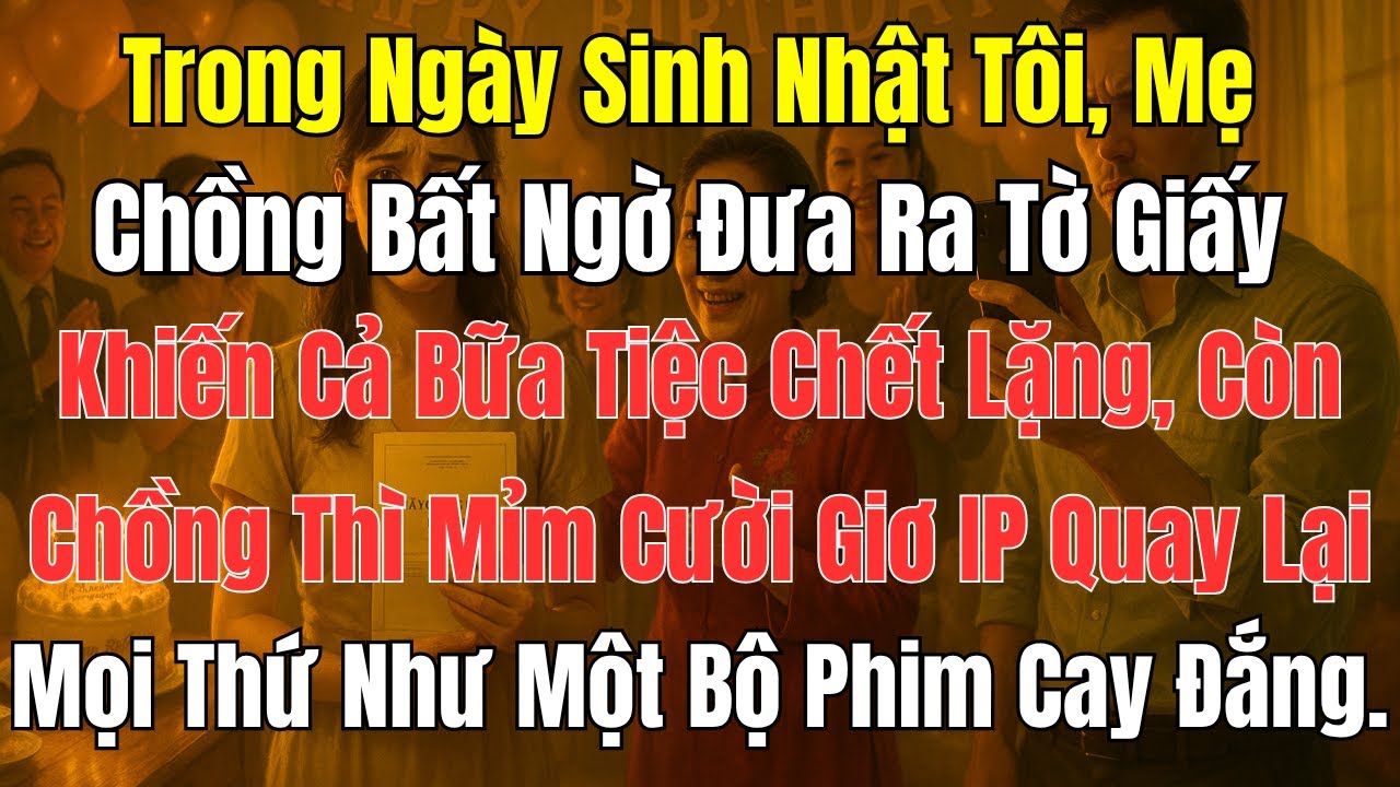 Câu Chuyện Gia Đình: Sinh Nhật Tôi, Mẹ Chồng Tặng Đơn Ly Hôn – Cả Nhà Hò Reo Chúc Mừng!