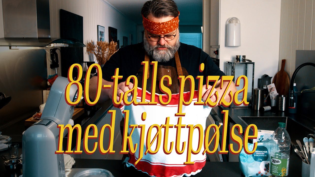 80-talls pizza med kjøttpølse – nostalgi på tallerkenen!