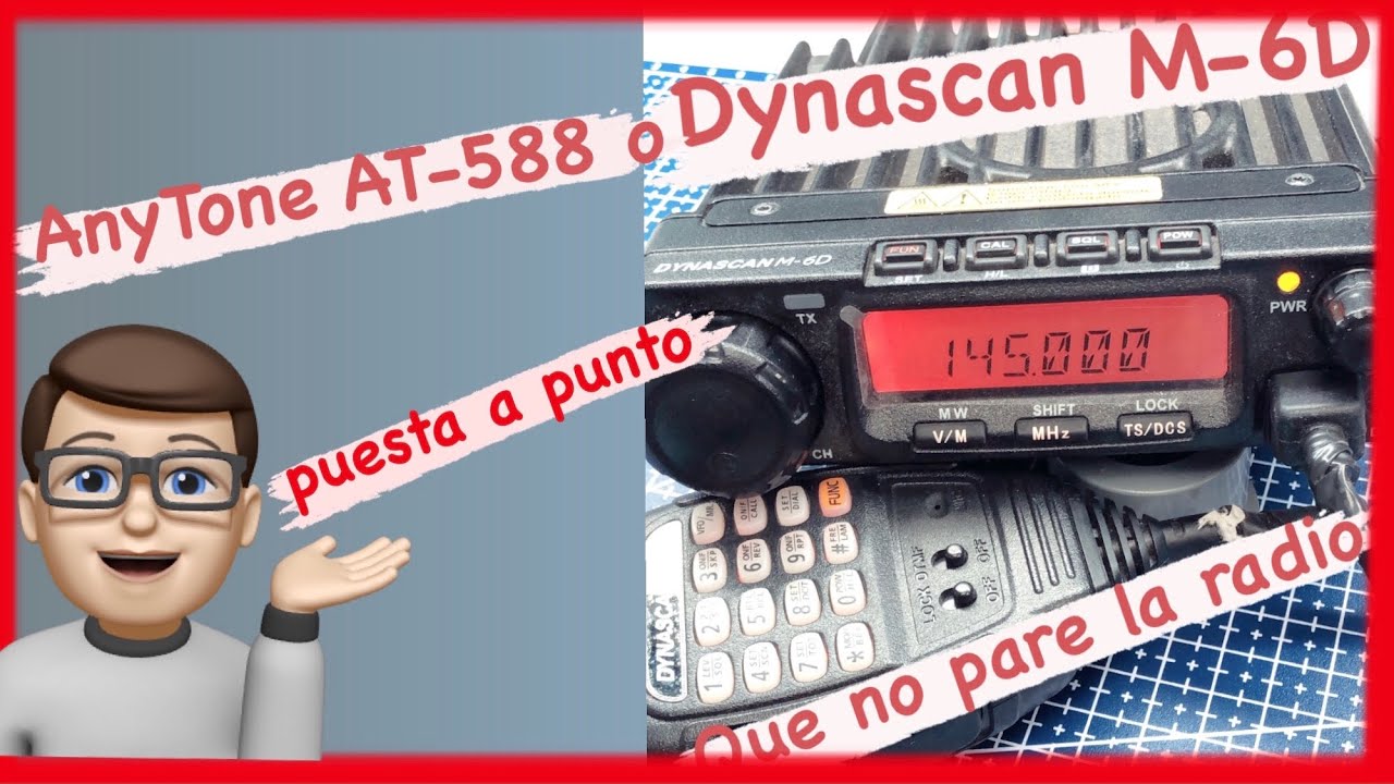 DYNASCAN M-6D equipo VHF potente como su hermana Anytone AT588 | Puesta a punto