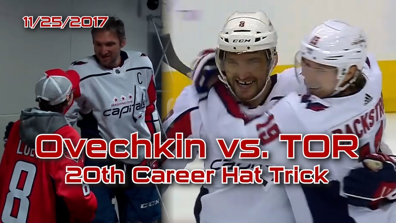 Ovechkin Scores Hat Trick For Alex Luey (11/25/2017)