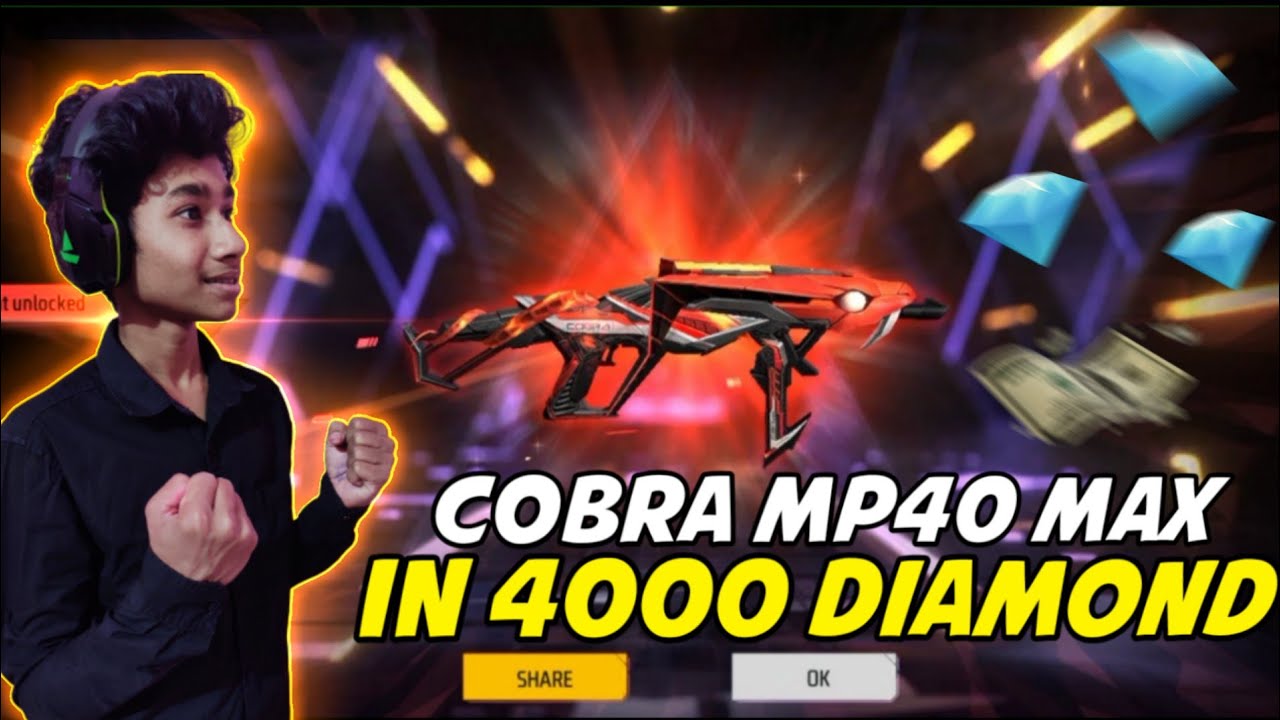 COBRA MP40 MAX IN 4000 DIAMOND 😱 Upgradeing in Evo Mp40 Max in My Account.