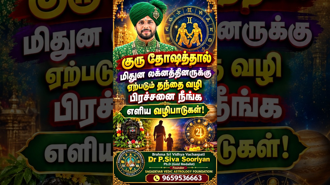 guru dhosam mithunam lagnam //  sagadevar 5th international astrology
