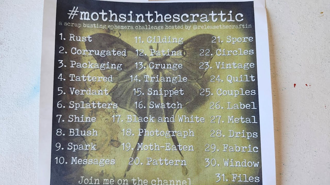 Week 2: #mothsinthescrattic @releasethecraftin #ATC #papercrafting #watercolor #processvideo 