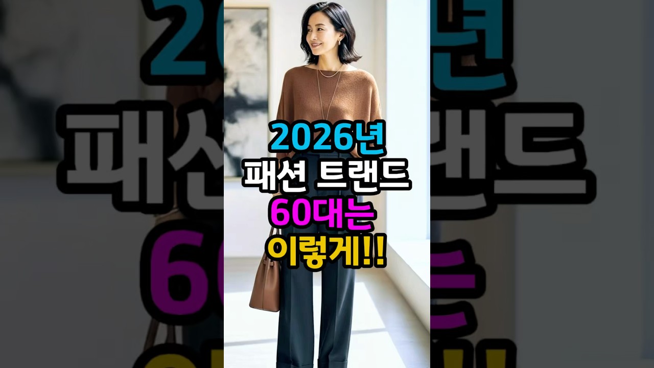 2026년 패션 트렌드 / 60대는 이렇게 입으세요 