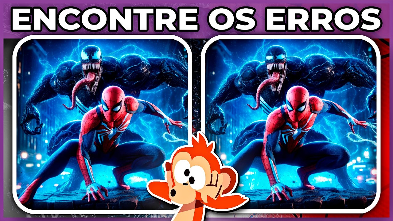 🕷️⚫ VENOM VS HOMEM-ARANHA | DESAFIOS VISUAIS 👁️ #macaquiz #Venom #homemaranha
