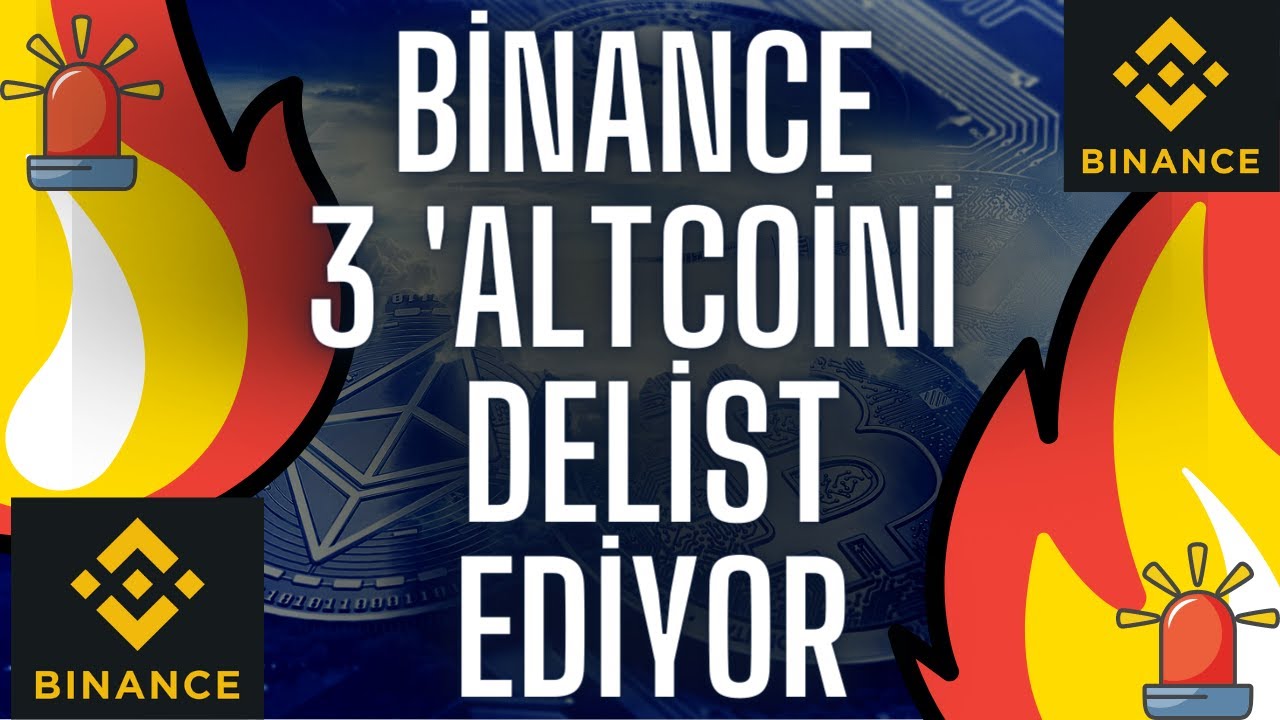 Binance 3 altcoini delist ediyor / bu kripto paralar 8 temmuzda delist edilecek #binance  #delist