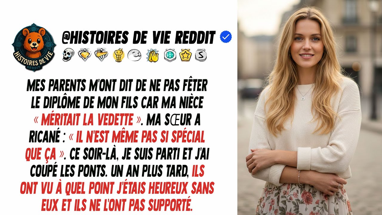 Mes parents m'interdisent de fêter le diplôme de mon fils pour ne pas éclipser ma nièce.