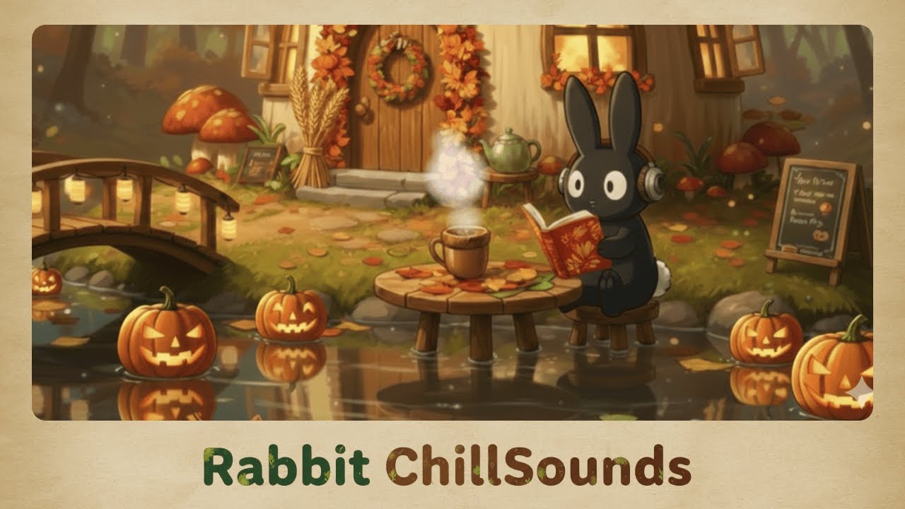 Cozy vibes reading in an autumn mushroom café. | music for reading, sleeping & stress relief