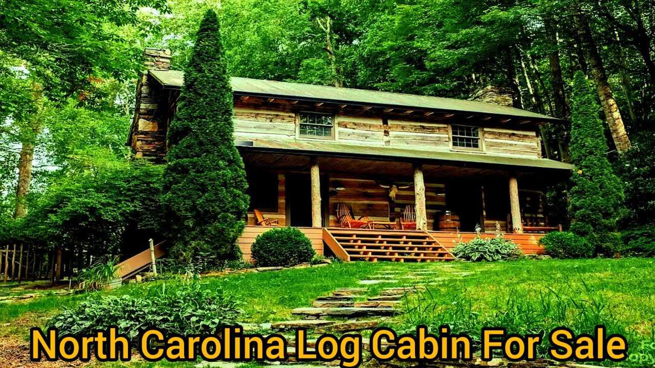 North Carolina Log Cabin For Sale | 8+ acres Horse Trails | Handcrafted Barn | Bunk House