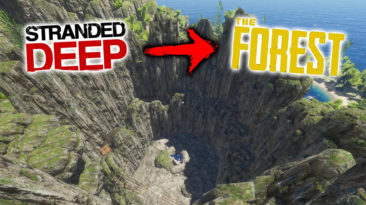 Playing Stranded Deep on THE FOREST Custom Island!