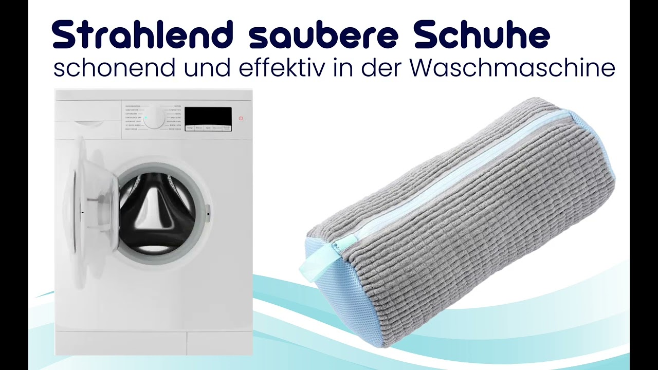 Schuhwaschbeutel mit Reinigungsfasern: Schont Sneaker & Turnschuhe in der Waschmaschine