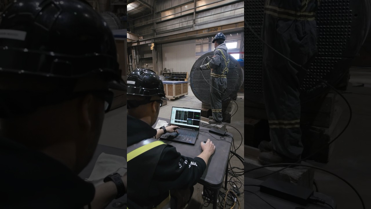 IRIS Ultrasonic Testing🛠️ #heatexchanger #testing #industrial #construction #trades #qualitycontrol