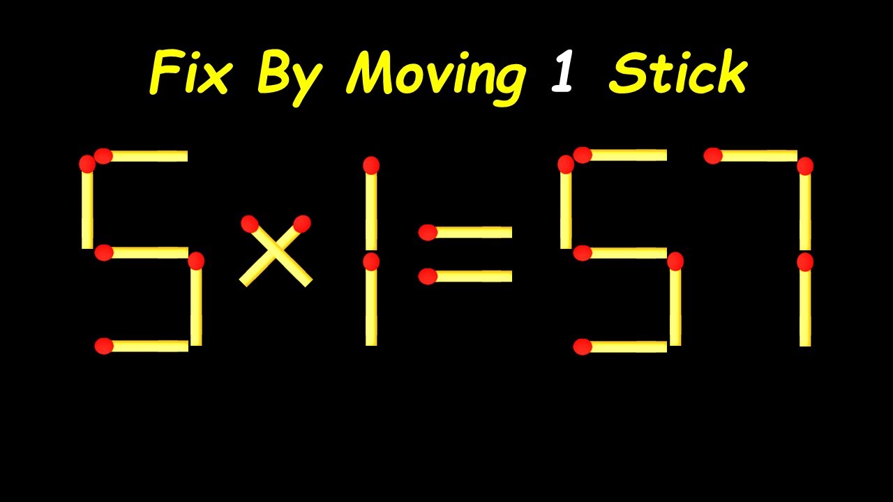 Fix This Equation by Moving JUST ONE Stick – Brain Teaser!
