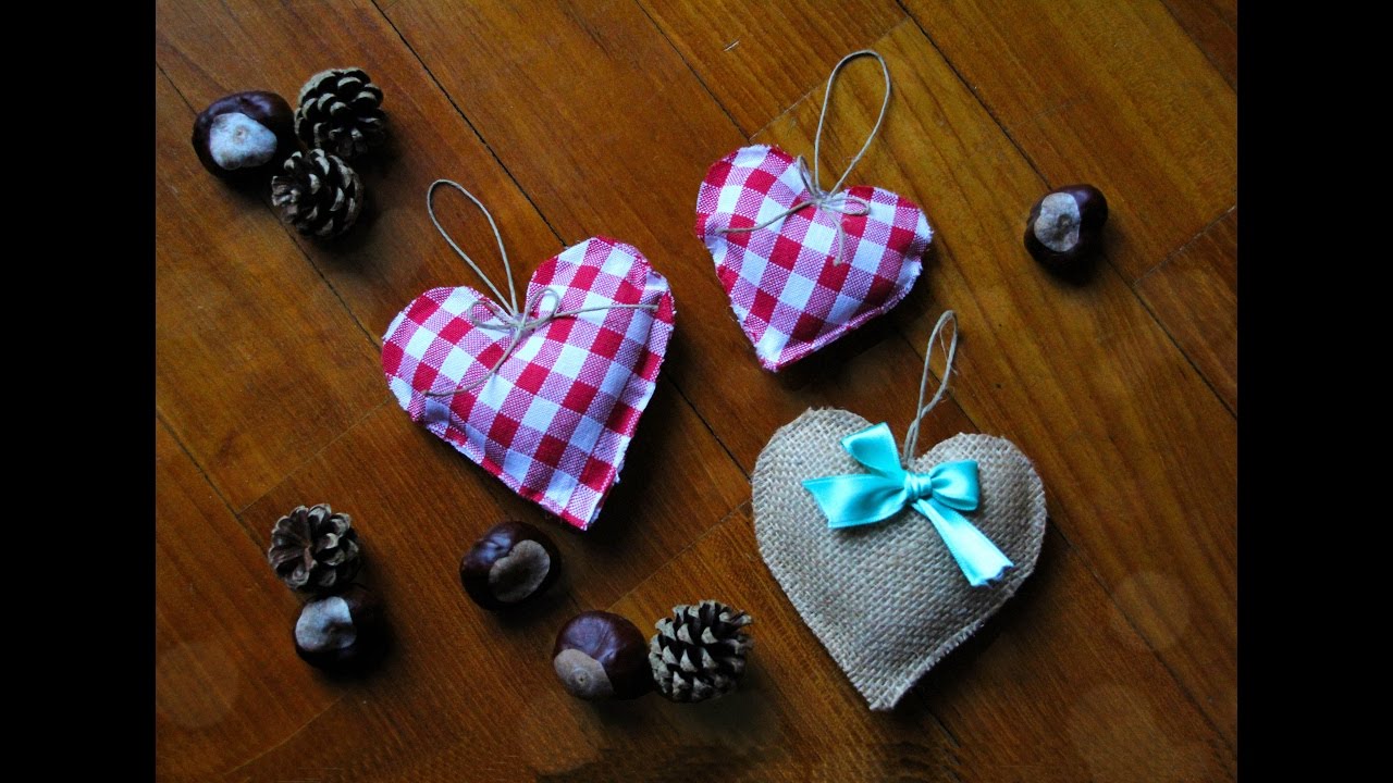 CUORI di STOFFA semplici e senza cuciture!!! DIY